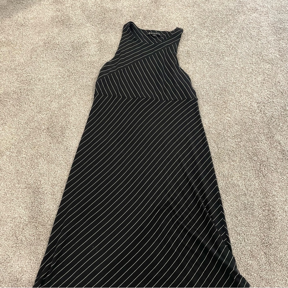 Athleta Black Sheath Dress Sleeveless Halter